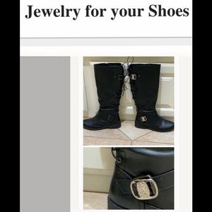 Silver Buckle Shoe Clip Jewelry SBO6